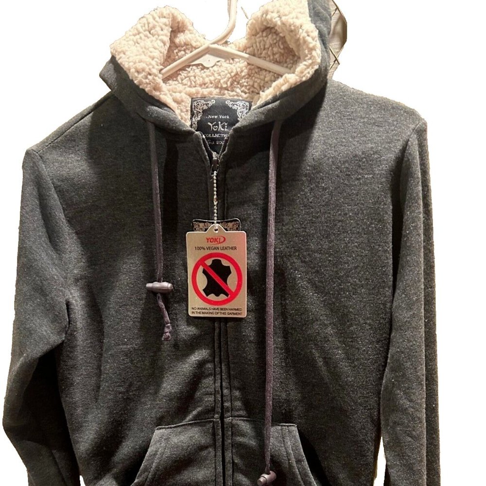 🧥💛HOST PUCK🧥💛Girls Fleece Sweat Jacket w/ Hood size small NEW, Charcoal Gray